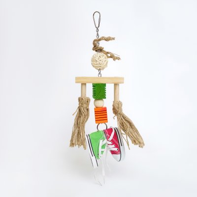 Petmax Игрушка для птиц Разноцветные кеды, 22х11 см