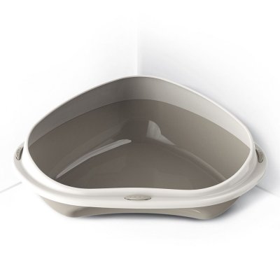 Туалет для кошек GEORPLAST Shuttle Corner угловой с бортом 58см