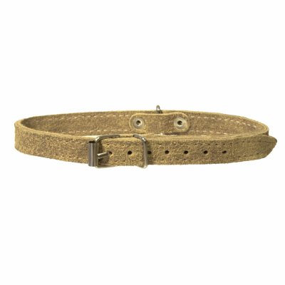 Ошейники, шлейки Yami Yami амуниция Двухслойный ошейник «Замша», бежевый (34-42 см)