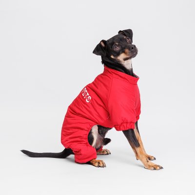 Petmax Комбинезон с замком для собак, 2XL, красный