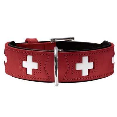 Ошейник для собак HUNTER Swiss 60 кожа красно-черный 47-54см