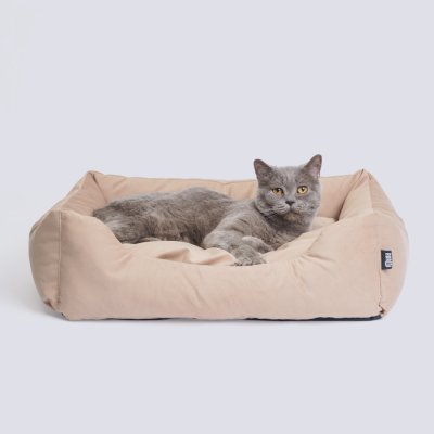 RURRI Лежак прямоугольный для кошек и собак, 70х60 см, бежевый