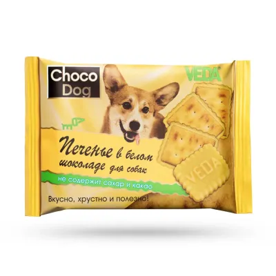 Choco dog Лакомство Печенье в белом шоколаде для собак, 30 гр.