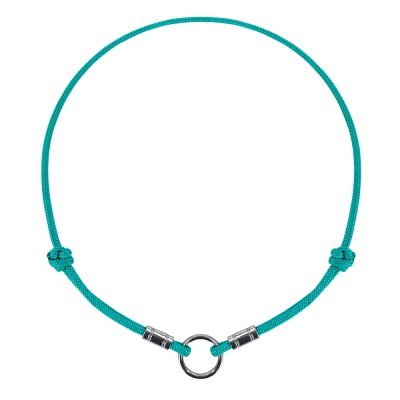 Ошейник для собак ZOO ONE для адресника, круглый 3мм 30-55см бирюзовый