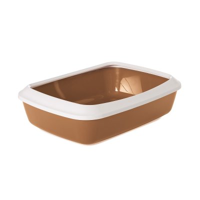 Туалет для кошек SAVIC Iriz с бортом белый/коричневый 42см