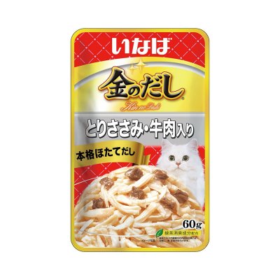 Корм для кошек INABA Kinnodashi куриное филе с говядиной в желе (доп.рацион) пауч 60г