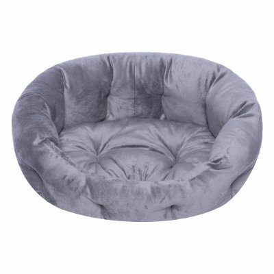 Лежаки Yami Yami лежаки Овальный пухлый лежак с подушкой, серый (№1)