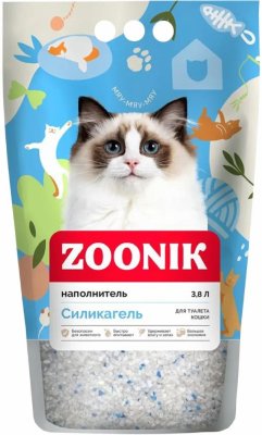 Наполнители Зооник Наполнитель "Зооник", силикагель 3,8л (1.7 кг)