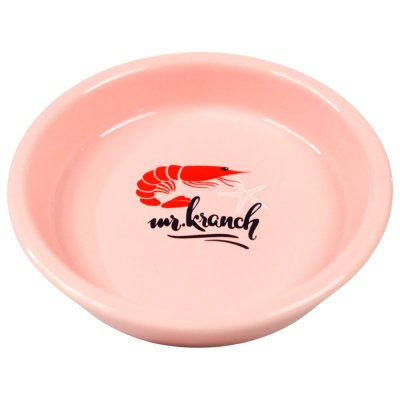 Миска для кошек Mr.Kranch Креветочка керамическая, розовая 200мл