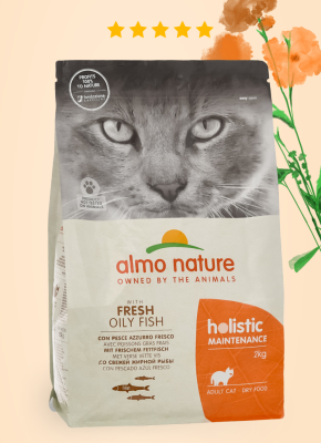 Холистики Almo Nature HOLISTIC Сухой корм для взрослых кошек со свежей морской рыбой, Life Maintenance, Fresh Oily Fish (12 кг)