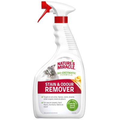 Cпрей уничтожитель пятен и запахов NATURE'S MIRACLE для кошек универсальный с ароматом дыни 946мл