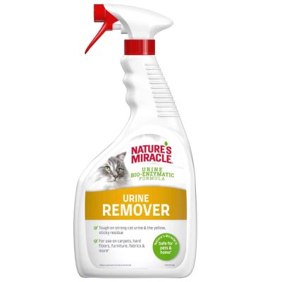 Cпрей уничтожитель пятен и запахов NATURE'S MIRACLE от мочи кошек 946мл