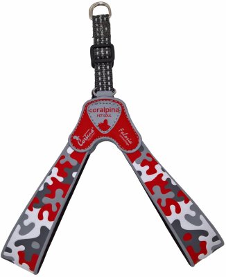 Ошейники, шлейки Cortina Суперпрочная шлейка FALORIA, алая (Италия) (35-45 см)