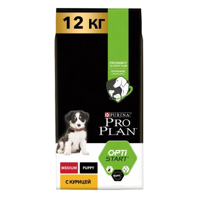 ProPlan Healthy Start Сухой корм для щенков средних пород, с курицей, 12 кг