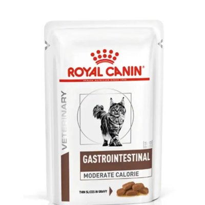 Royal Canin Gastrointestinal Moderate Calorie Влажный корм (пауч) диетический корм для кошек при нарушении пищеварения, 85 гр.