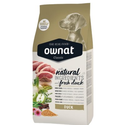Ownat Adult Classic сухой корм для собак, с уткой, 12 кг