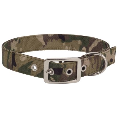 Каскад Ошейник капроновый для собак, обхват шеи 47-57 см, ширина 3 см, зеленый