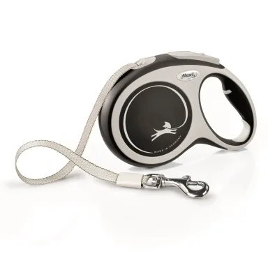 Flexi Рулетка для собак New Comfort, L, до 50 кг, ремень 8 м, черный