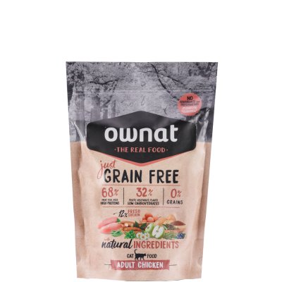 Ownat Adult Chicken Сухой беззерновой корм для кошек, с курицей, 400 гр.
