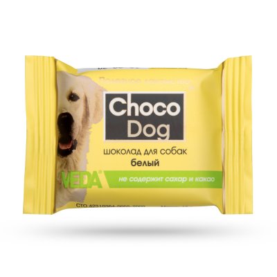 Choco dog Лакомство Белый шоколад для собак, 15 гр.