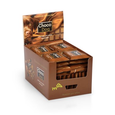 Choco dog Лакомство Молочный шоколад для собак, 15 гр.