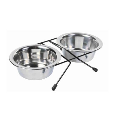 Миски Trixie Подставка 2 миски-нержавейки, сталь (2*0.2 л)
