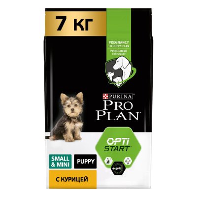 ProPlan Healthy Start Сухой корм для щенков мелких и карликовых пород, с высоким содержанием курицы, 7 кг