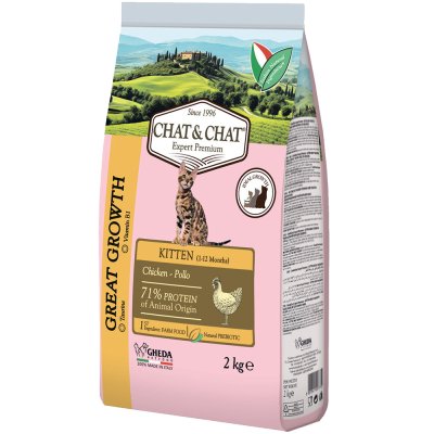 Корм для котят CHAT&CHAT Expert Premium курица сух. 2кг