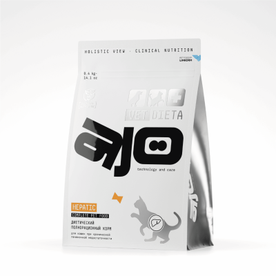 Сухие корма AJO Вет. Vet Dieta Hepatic Сухой корм для кошек при хронической печеночной недостаточности, 400г (400 г)