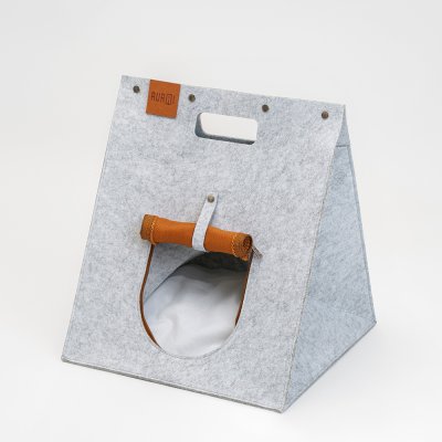 RURRI Дом-пакет для кошек и собак, 40х40х48 см, серый