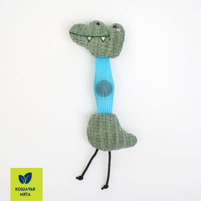 RURRI Игрушка для кошек Крокодил, 17х6,5х2,5 см