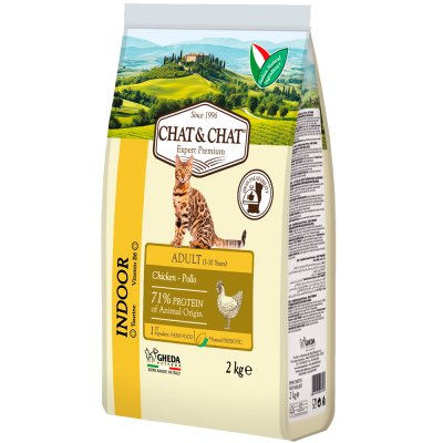 Корм для кошек CHAT&CHAT Expert Premium курица с горохом сух. 2кг