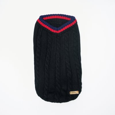 RURRI Свитер с воротником для кошек и собак, L, черный