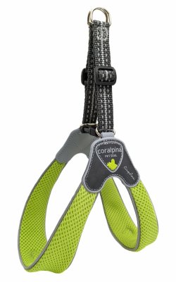 Ошейники, шлейки Cortina Мягкая шлейка "Супер Комфорт", зеленый (Италия) (30-40 см)