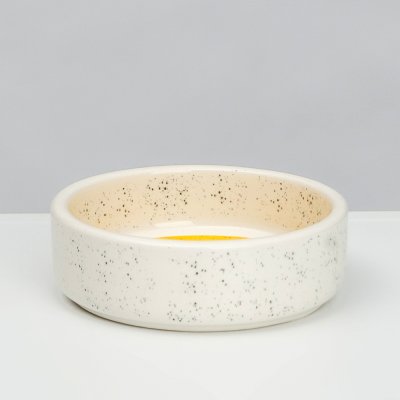 Petmax Миска керамическая для грызунов Желтый полукруг, 100 мл, желтый