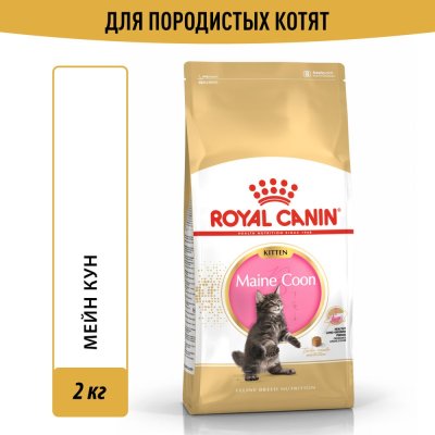 Корм для котят ROYAL CANIN Maine Coon Kitten сбалансированный для породы мэйн кун сух. 2кг