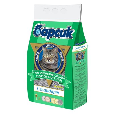 Наполнитель для кошачьего туалета БАРСИК Стандарт гранулы 4,54л