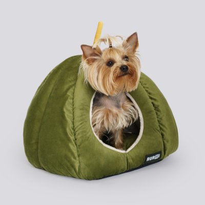 RURRI Домик мягкий для кошек и собак, 40х32 см, оливковый