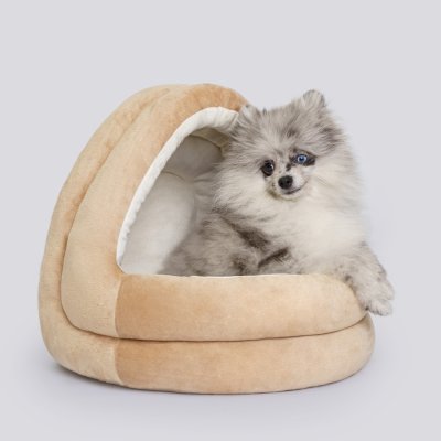 RURRI Домик мягкий для кошек и собак, 43х37х15 см, бежевый