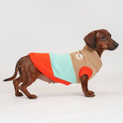 Petmax Свитер полосатый с овечкой для кошек и собак, 2XL