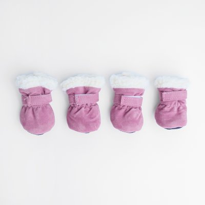 Petmax Ботинки замшевые для собак, XL, розовые