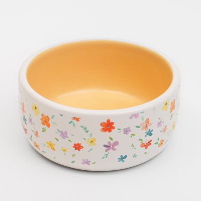 Petmax Миска керамическая для собак и кошек, 300 мл, диаметр 11 см, белая