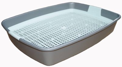 Лотки Сибирская кошка Туалет Мяус для кошек с сеткой высокие ножки (398х297х72 мм)