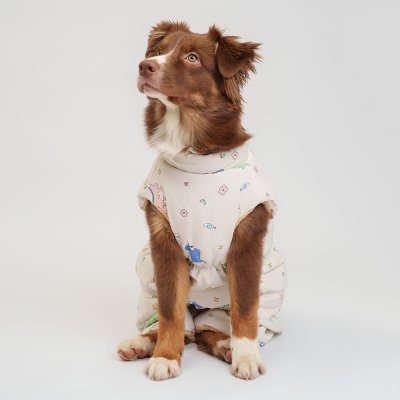 Petmax Комбинезон на замке для собак, 3XL, светлый (девочка)