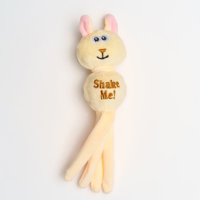 RURRI Игрушка для кошек Кролик с шелестящим мячиком, 6х5х22 см