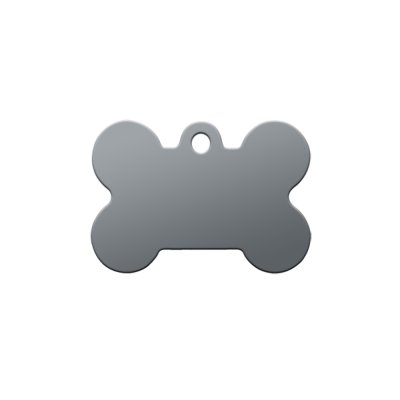 Адресник Адресник для кошек и собак Косточка, 38х25 мм, серая