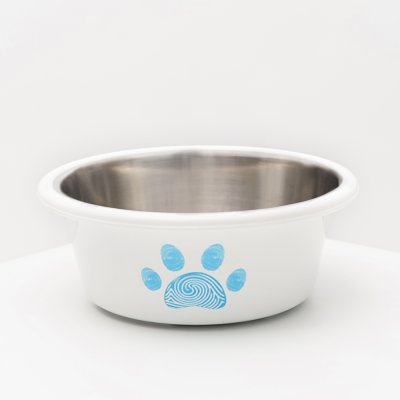 Petmax Миска для кошек и собак Forenics Paw, 400 мл, 13х5 см, белая