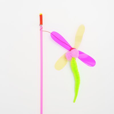 RURRI Игрушка-дразнилка для кошек Насекомое, игрушка 16 см, длина палки 45,5 см