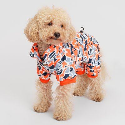 Petmax Комбинезон для собак, 3XL, серо-оранжевый (мальчик)