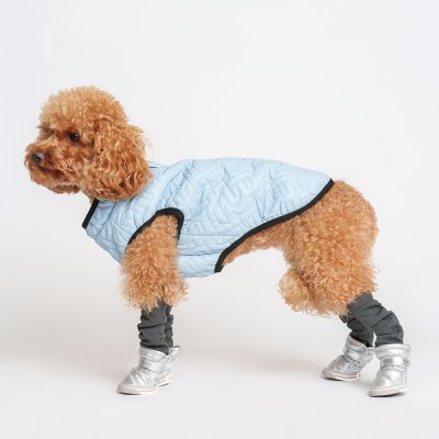 RURRI Куртка на замке для собак, 2XL, голубая